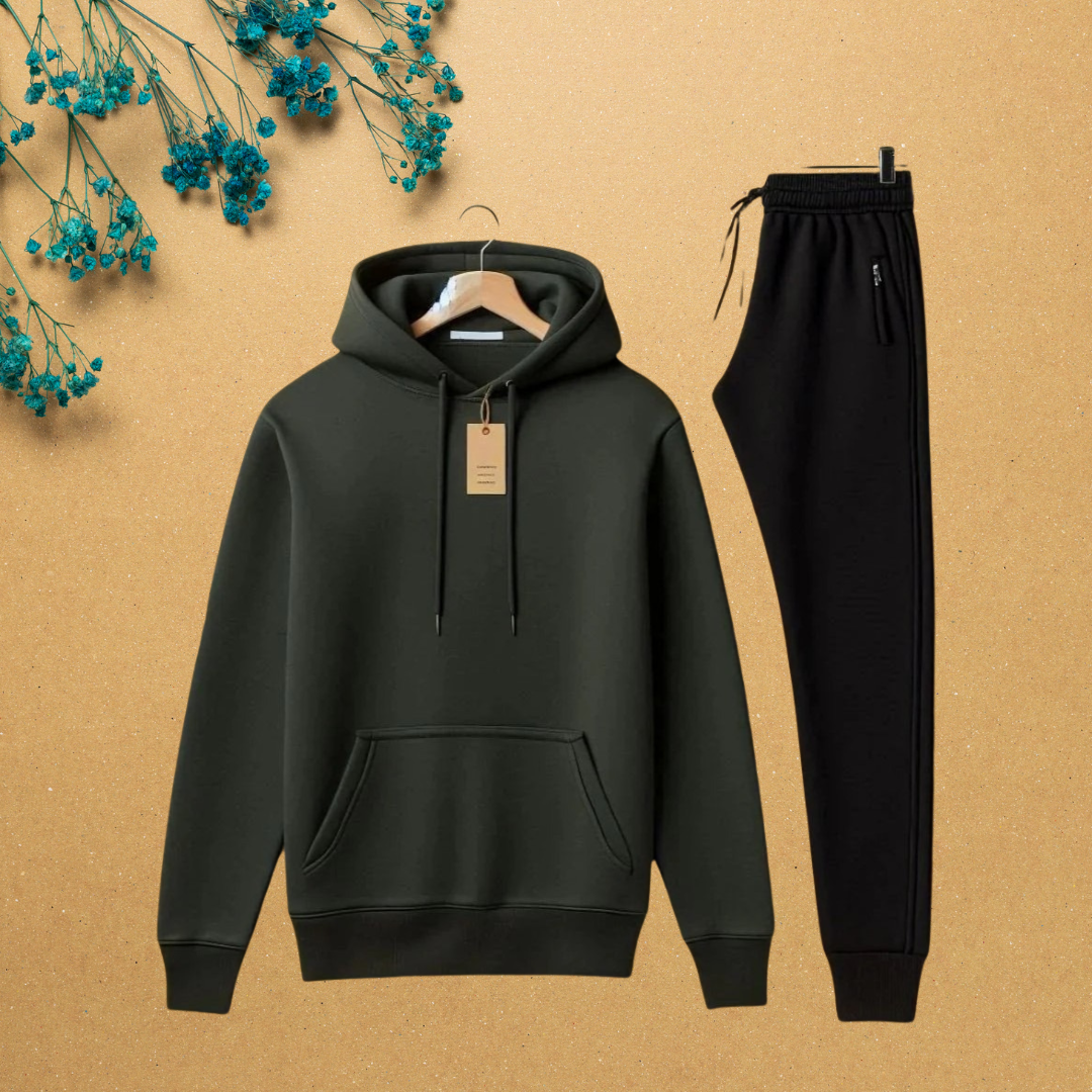 HT-01 FLEECE ESSENTIAL HOODIE & TROUSER,