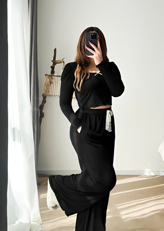 CH 410 Pyjama Crop-Top Soft Cotton Jersey Femme Comtesse