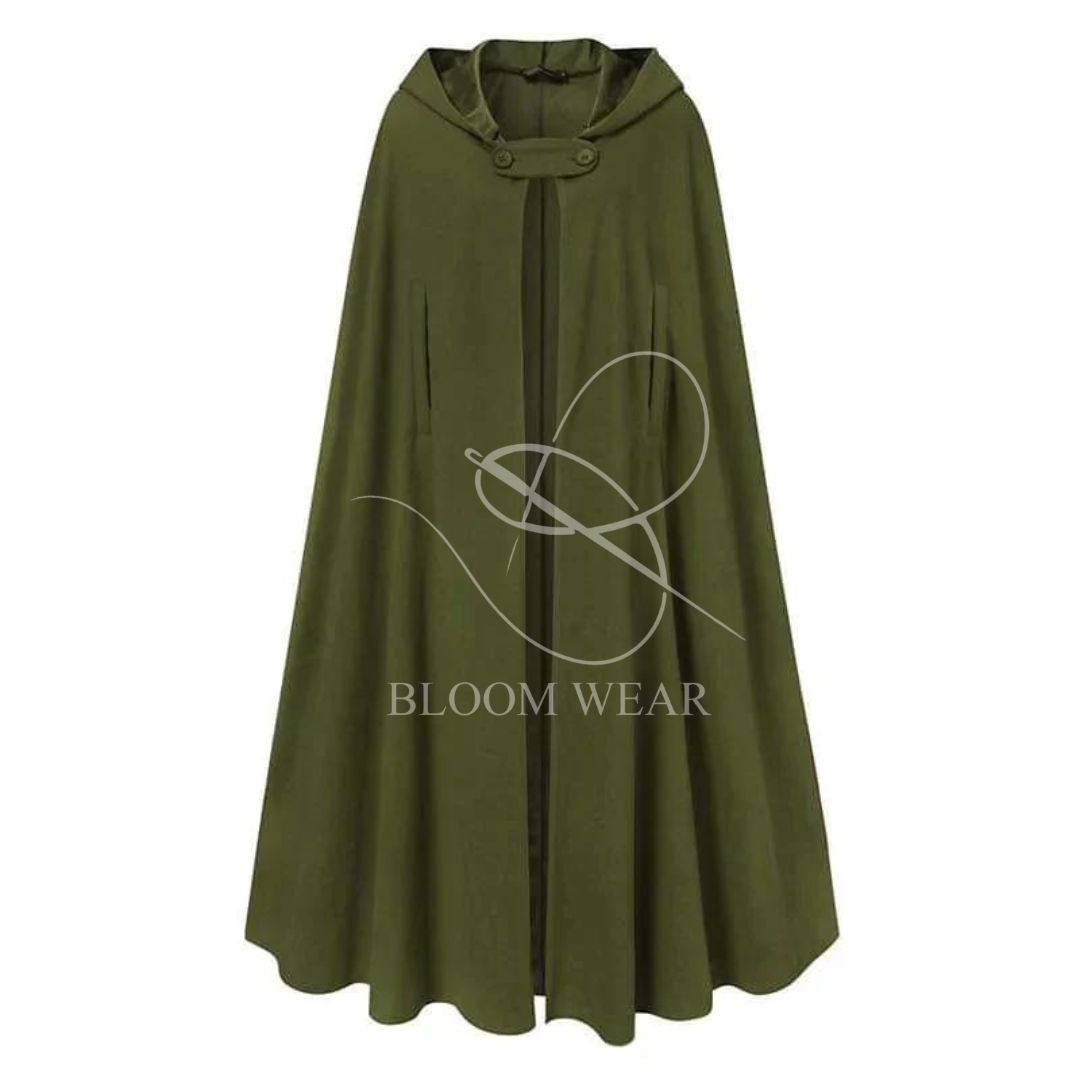 Women's stylish long cape cloak hooded Coat Hoodies PonchoWarm Cosplay Outwear CH-330