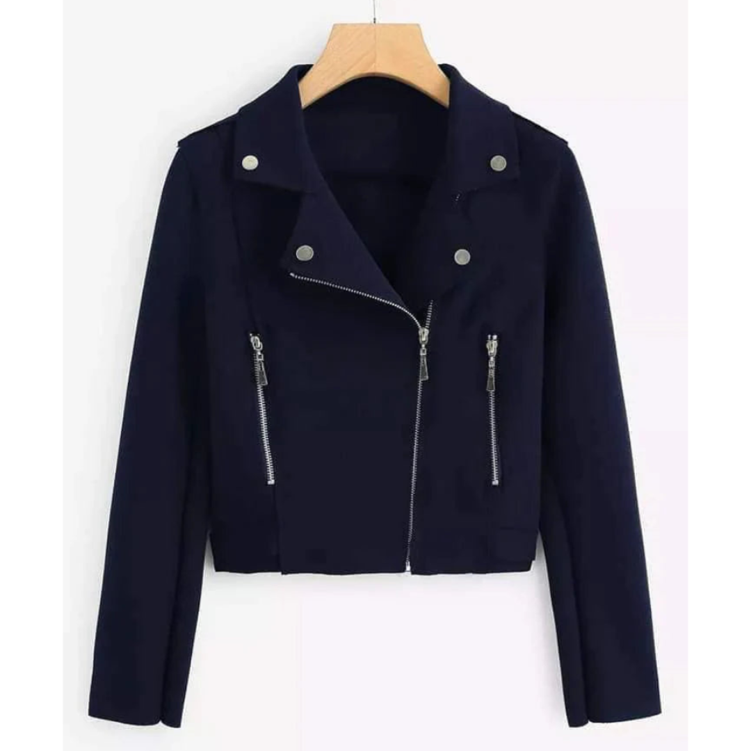 CROSS ZIPPER FLEECE COAT