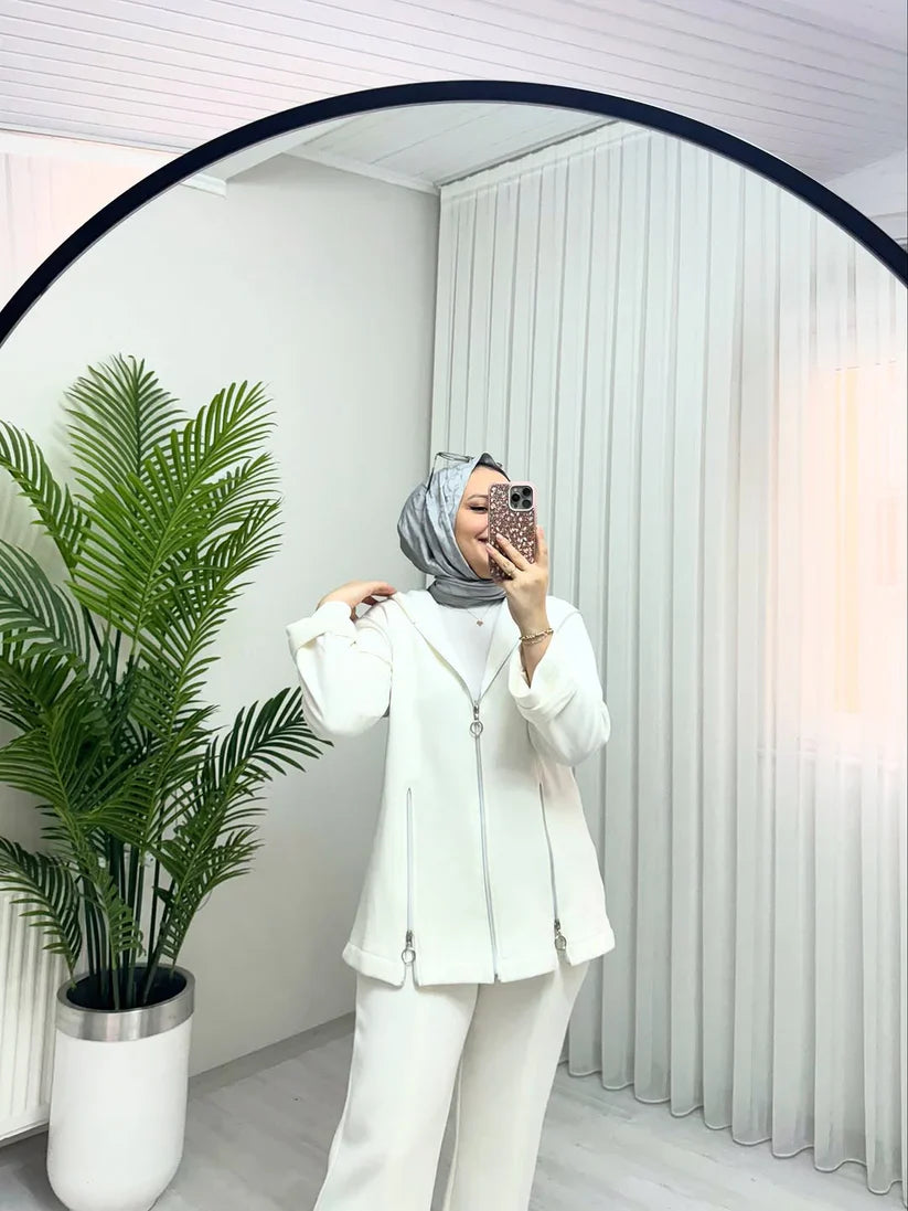 CH 601 - Bootcup Zipper Hooded Style Co-Ord Set