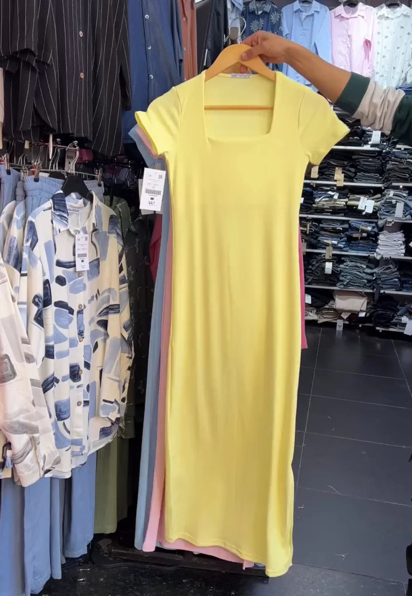 CH -571 Square Neck Style Soft Dress