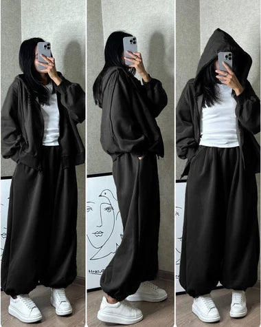 CH 479 Bloomwear cloud flower Zipper co-ord Set