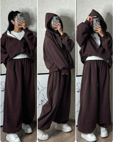 CH 479 Bloomwear cloud flower Zipper co-ord Set