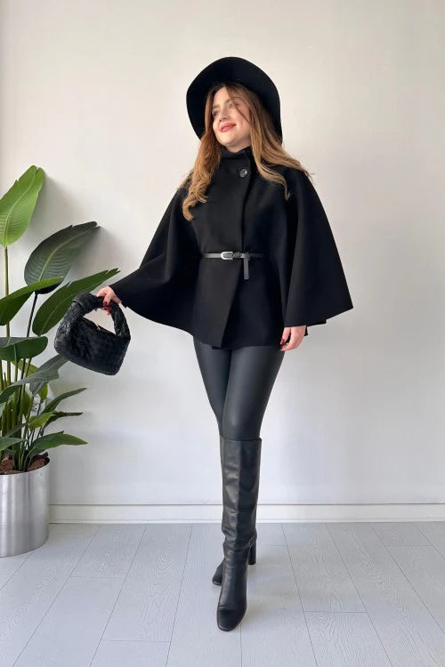 CH 509 The Bloom Wears New Design Short Cap Shawl With Belt