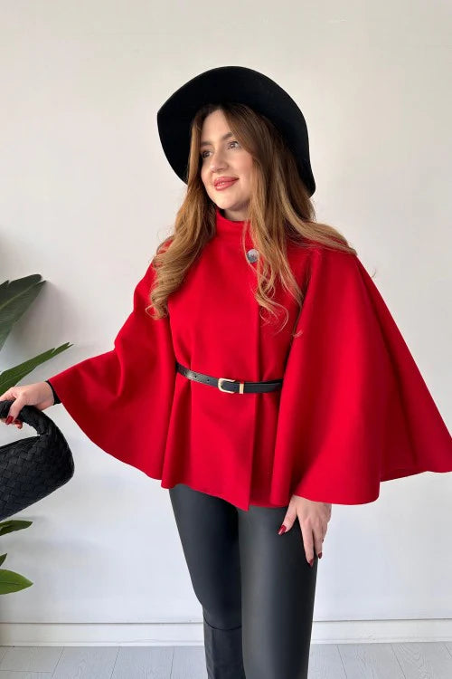 CH 509 The Bloom Wears New Design Short Cap Shawl With Belt