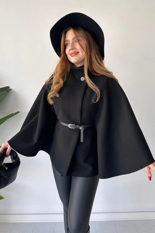 CH 509 The Bloom Wears New Design Short Cap Shawl With Belt