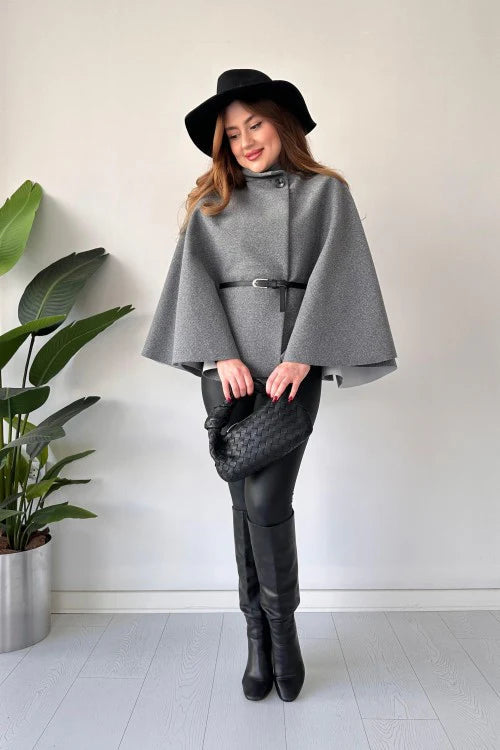CH 509 The Bloom Wears New Design Short Cap Shawl With Belt