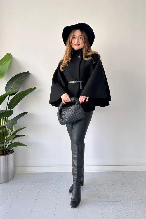 CH 509 The Bloom Wears New Design Short Cap Shawl With Belt