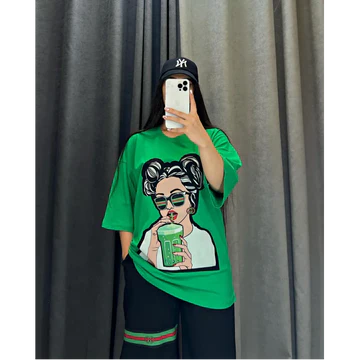 CH 436 Printed Drop-Shoulder Tee Trousers