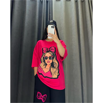 CH 436 Printed Drop-Shoulder Tee Trousers