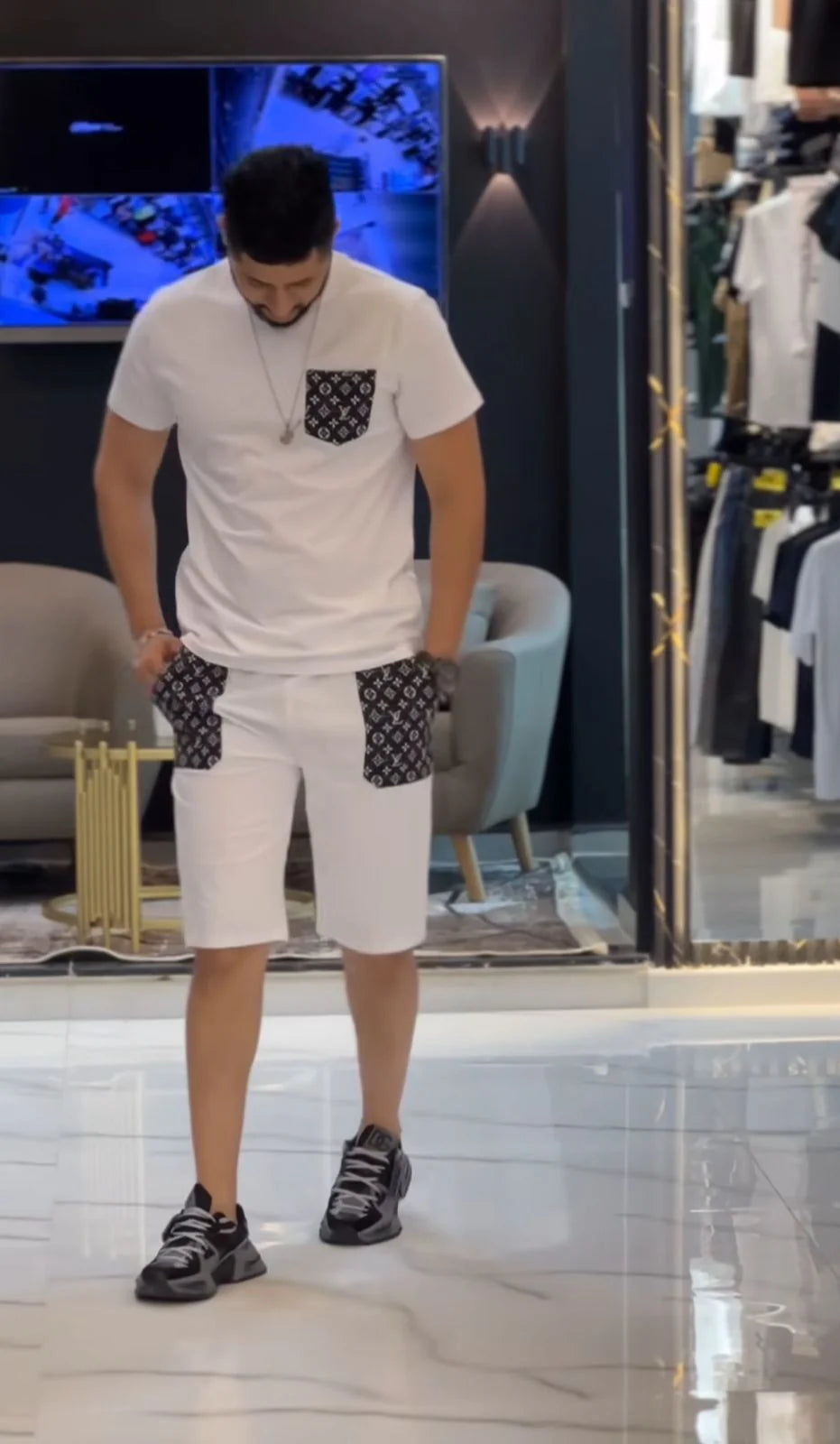 THEBLOOMWEARS LI#28 POCKET PRINTED SHORTS & AND T-SHIRTS