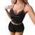 P-65 Womens Silk Ruffled Spaghetti Cami Shorts Sleepwear Suits Ladies Casual Comfy Soft Nightwear