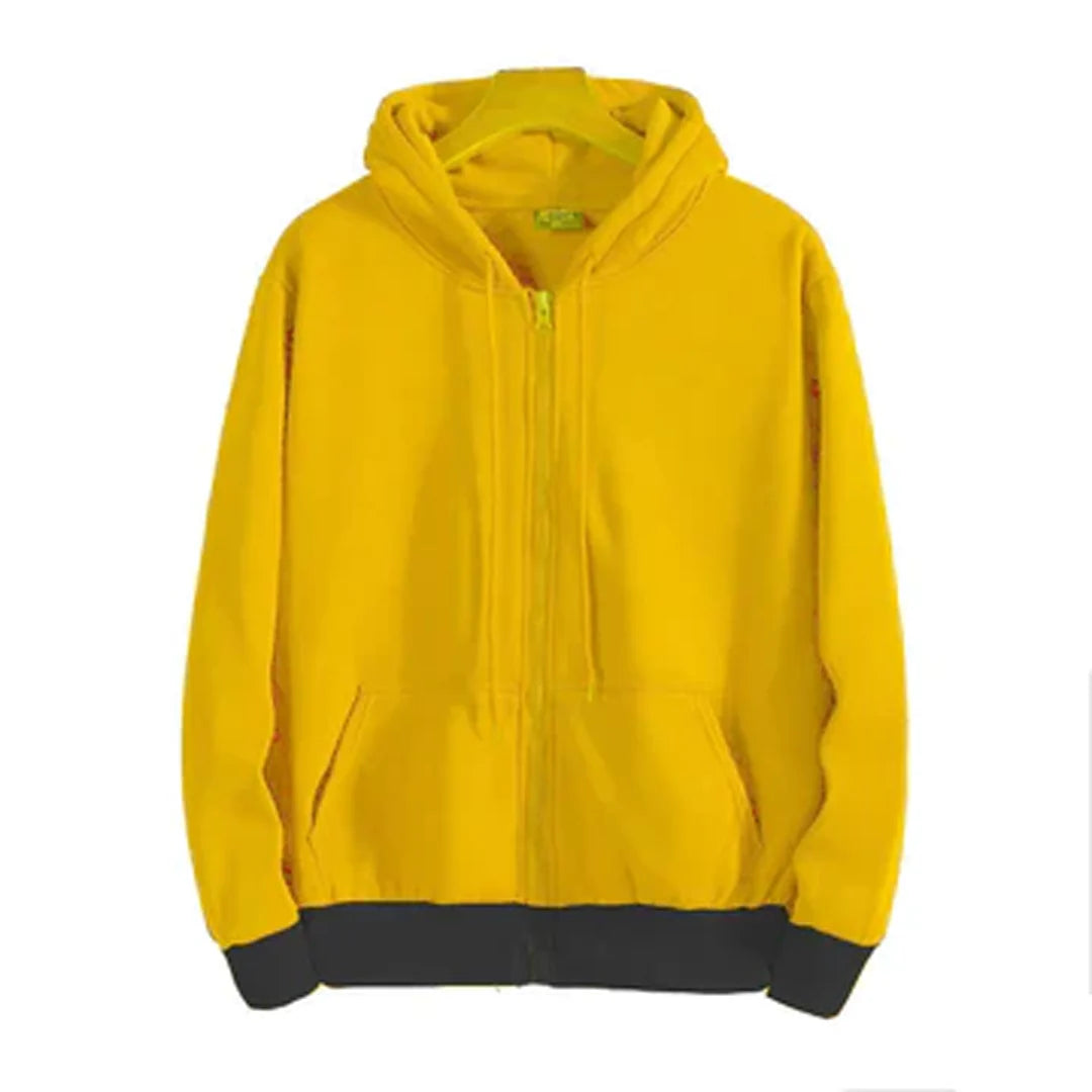 WOMEN PLAIN ZIP UP HOODIE