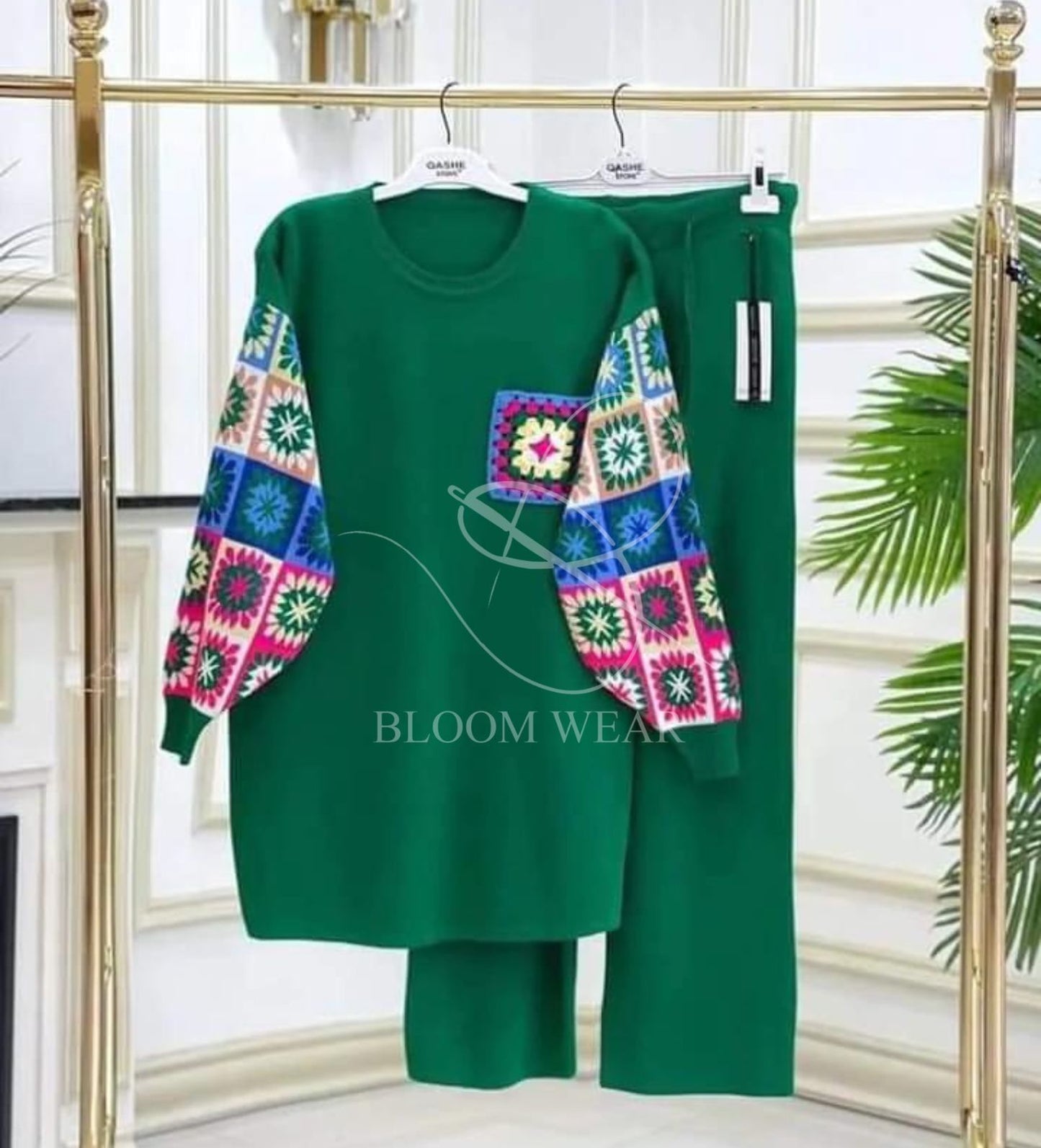 CH 321  2 Pcs Printed Fleece Co ord Set