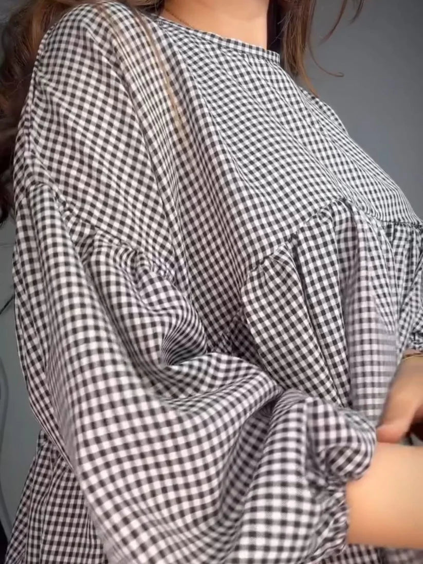 CH 552 The Bloom Wears Classic Checkered Cotton Co-ord Set