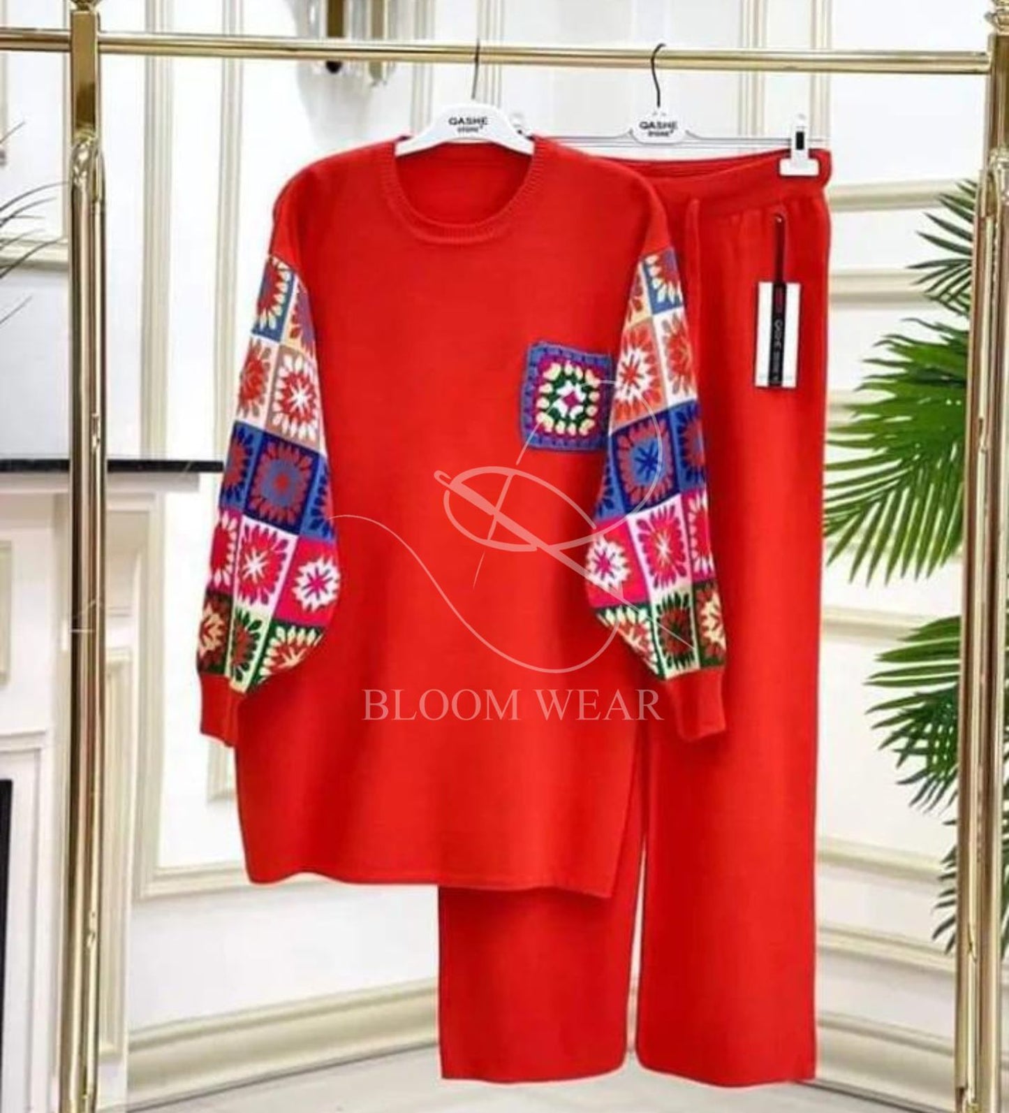 CH 321  2 Pcs Printed Fleece Co ord Set