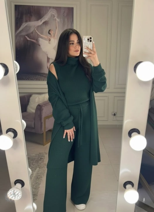 CH-604 Winter Glam 3-Piece Fleece Outfit - The Bloom Wears