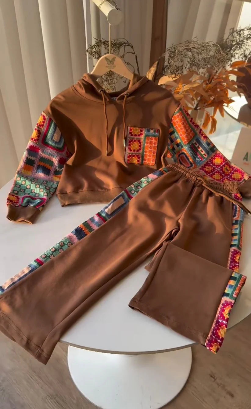 CH-597 Ethnic Print Fleece Co-ord Set For Women