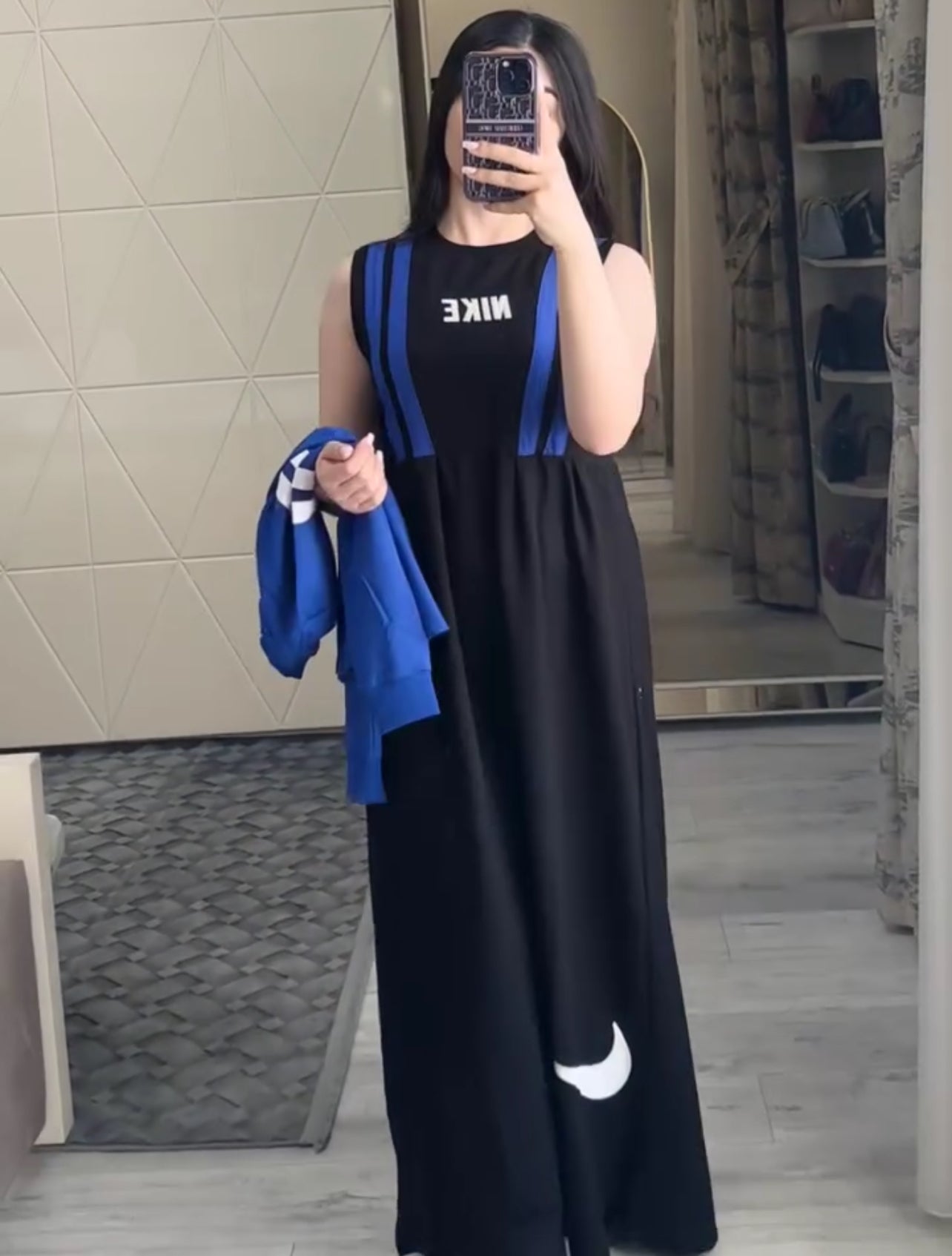 CH 492 Bloomwear 2 Pcs Casual Outfit Upper With Long Inner Gown