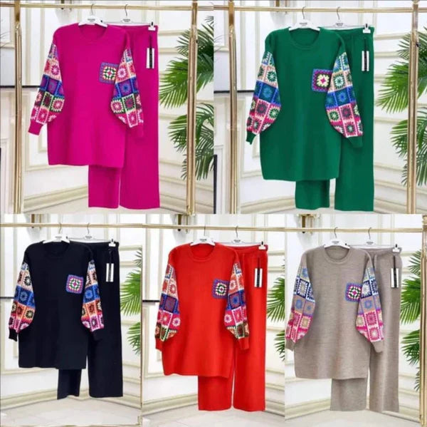 CH 321  2 Pcs Printed Fleece Co ord Set