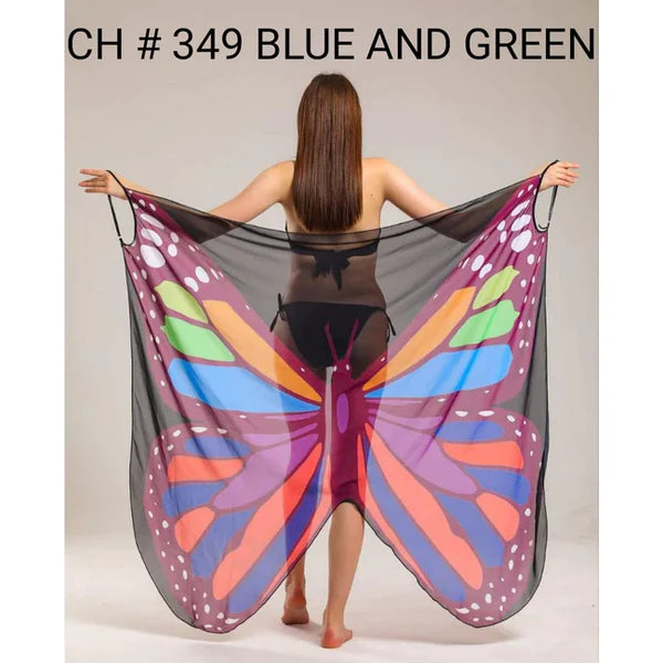 CH # 349 Butterfly Breeze Wrap - Summer Beach Cover Up 2023