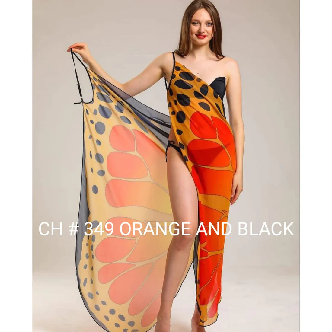 CH # 349 Butterfly Breeze Wrap - Summer Beach Cover Up 2023