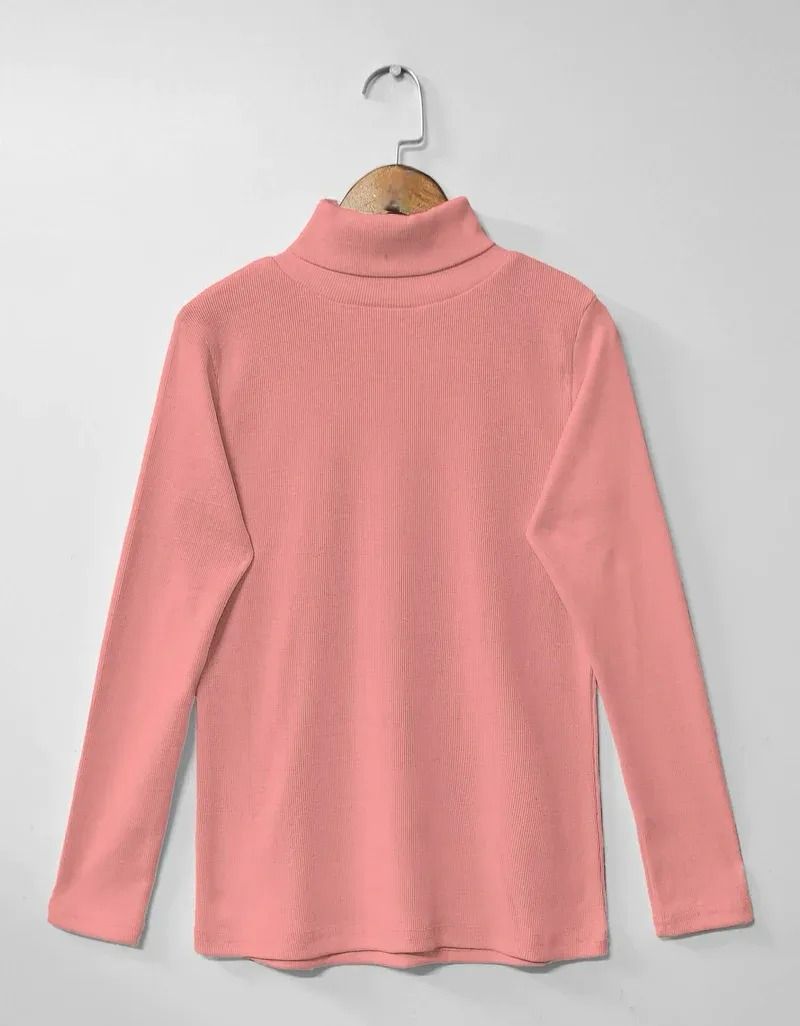 CH 379 Bloom's Winter Bliss Basic Plain Fleece Ribbed Cotton Warmth High Neck