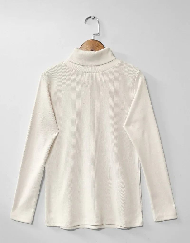 CH 379 Bloom's Winter Bliss Basic Plain Fleece Ribbed Cotton Warmth High Neck