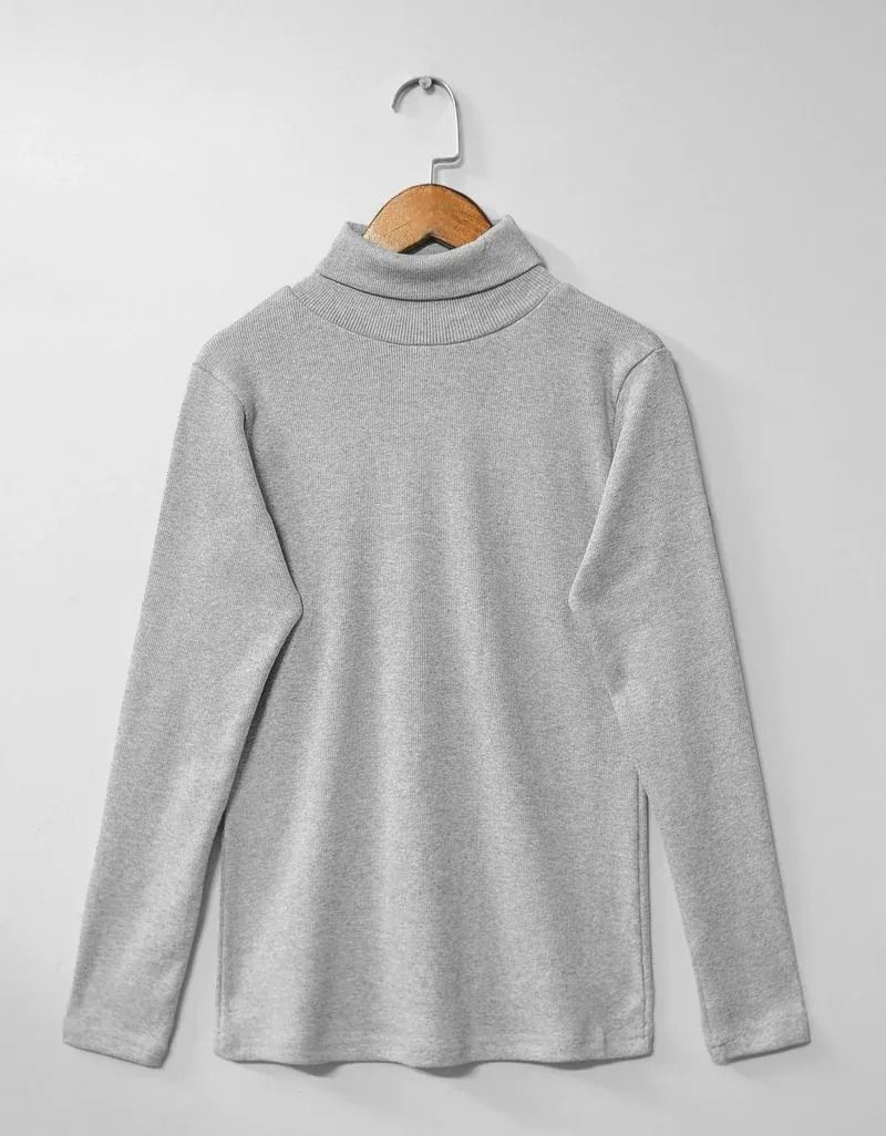 CH 379 Bloom's Winter Bliss Basic Plain Fleece Ribbed Cotton Warmth High Neck