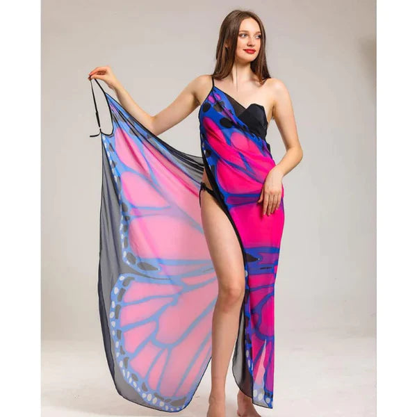 CH # 349 Butterfly Breeze Wrap - Summer Beach Cover Up 2023