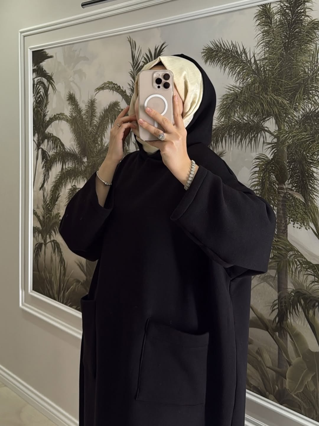 CH 606 - Everyday Modest Abaya Style Hooded Outfit - The Bloom Wears