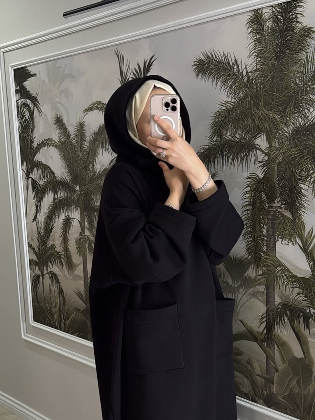 CH 606 - Everyday Modest Abaya Style Hooded Outfit - The Bloom Wears