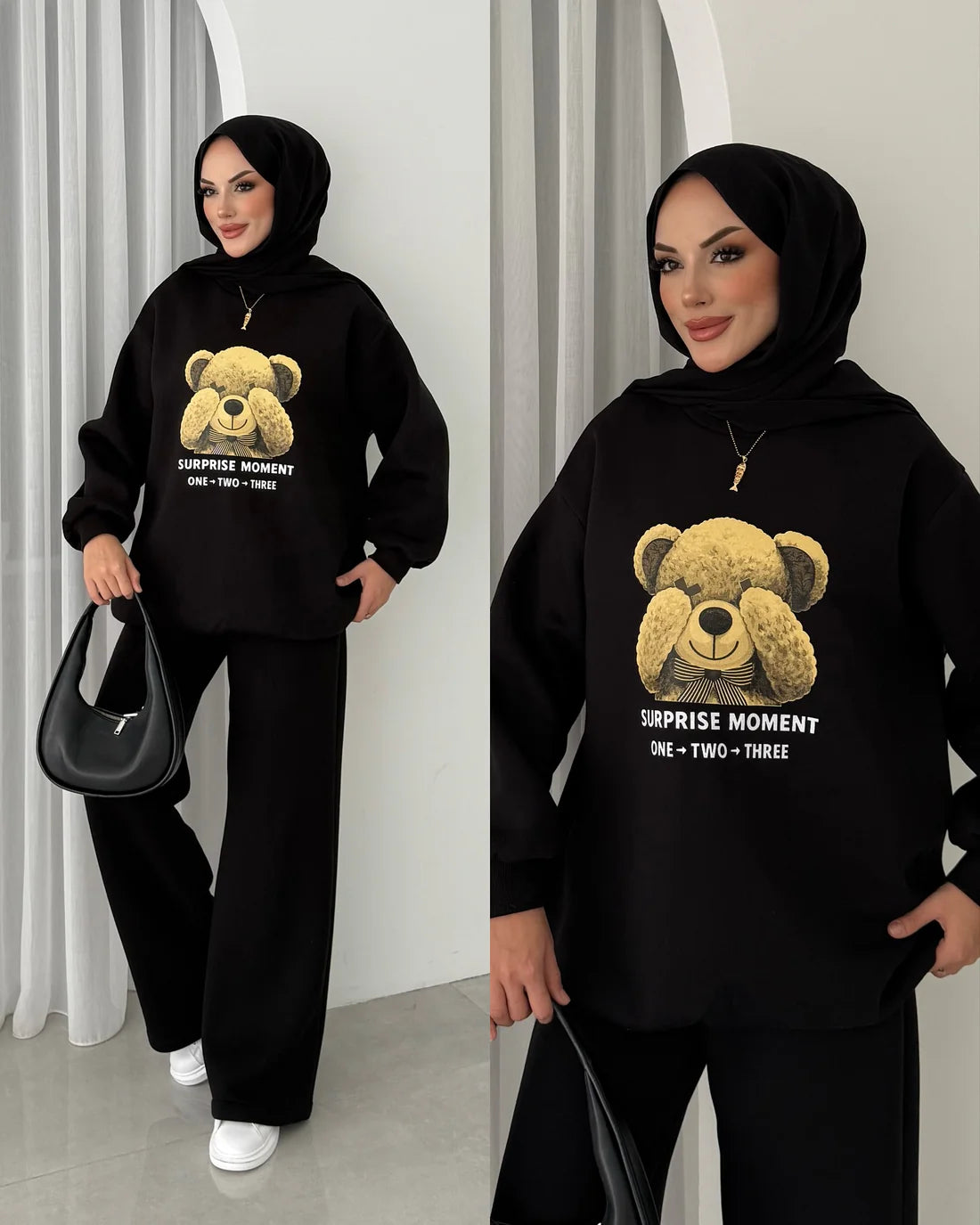 CH 593 Puffy Chardonnay Sweat Duo Set (Winter Top & Trouser)