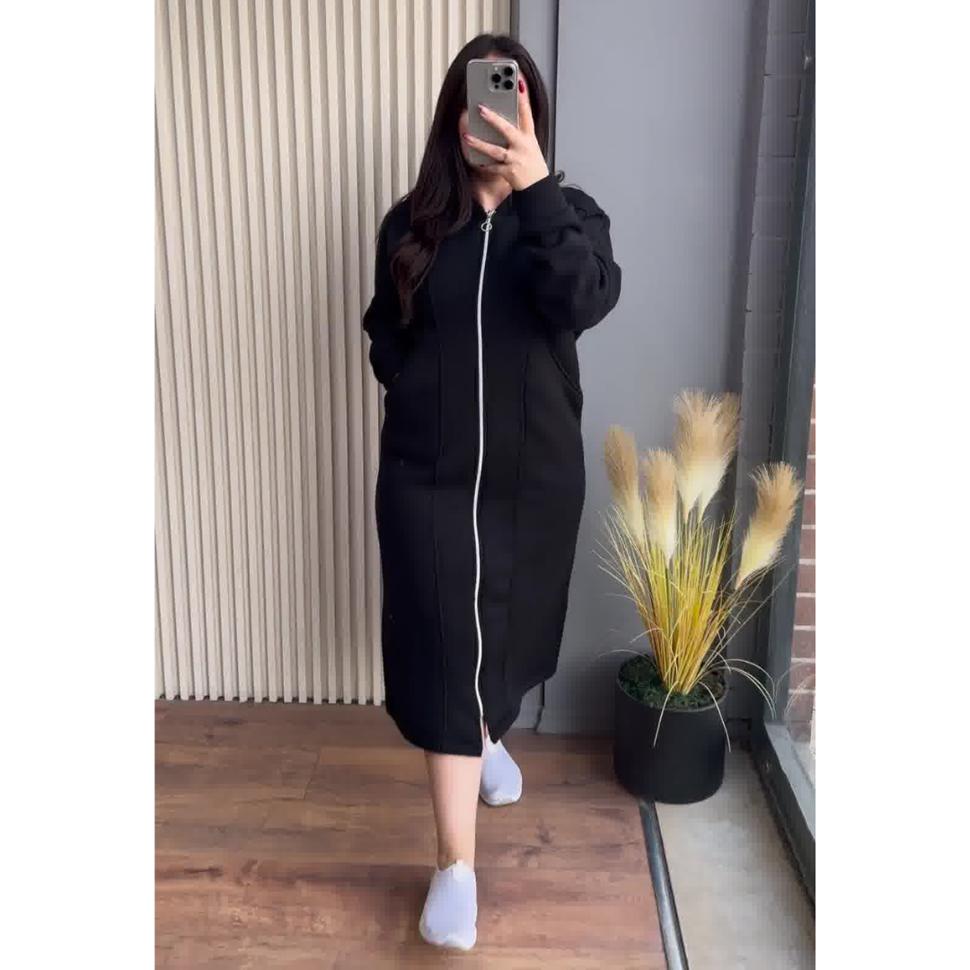 CH 480 Oversized Zipper Hoodie Coat