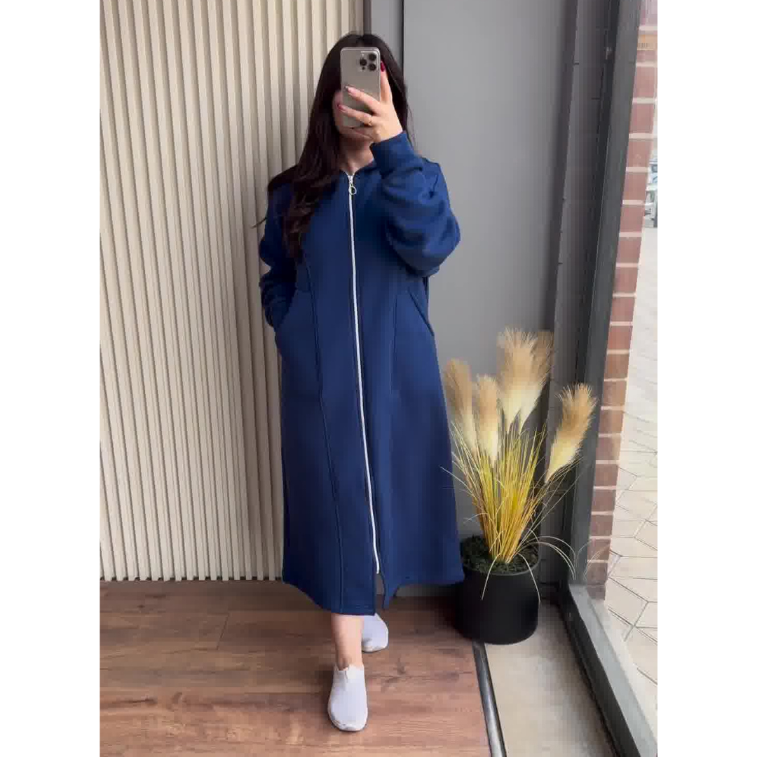 CH 480 Oversized Zipper Hoodie Coat