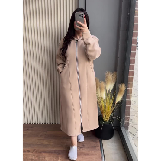 Long hoodie coat online