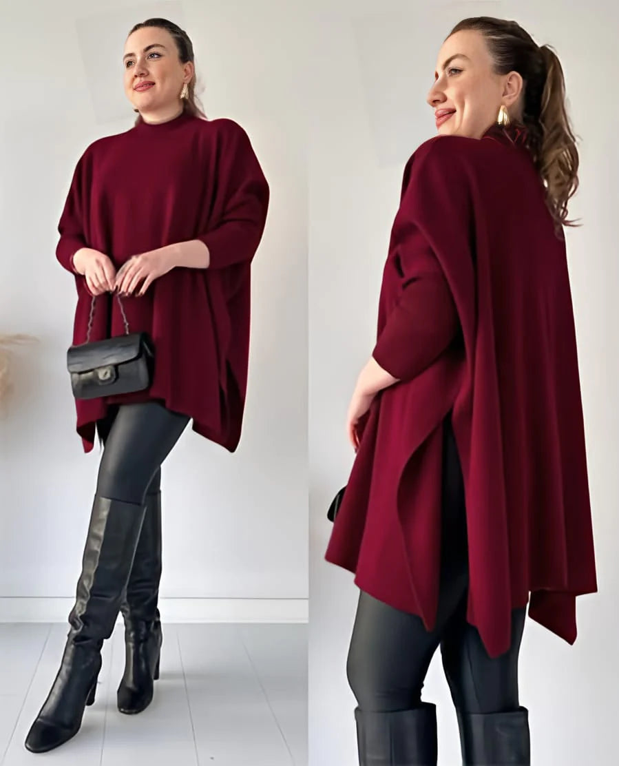 CH # 395 Batwing Flow Fleece Poncho