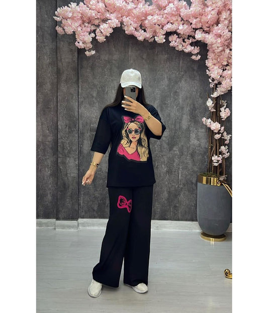 CH 436 Printed Drop-Shoulder Tee Trousers (Print 8)