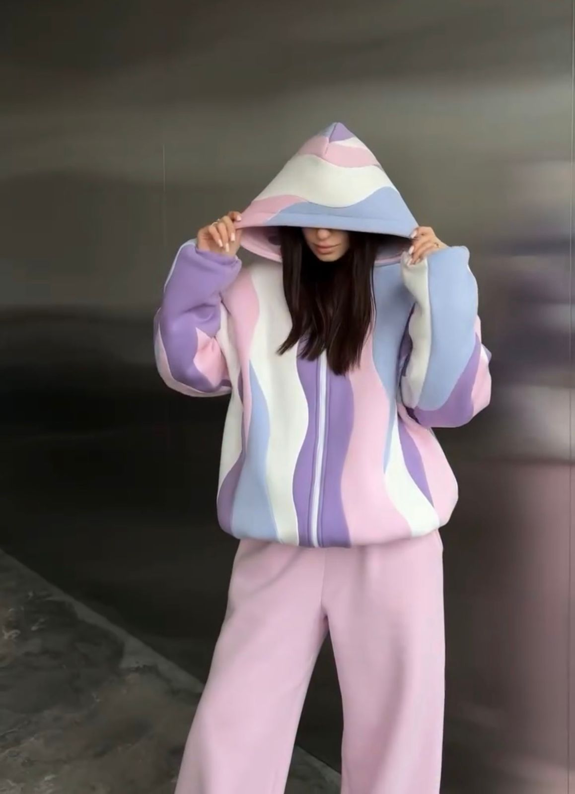 CH - 613 Two-Style Pastel Paradise 3D Floral Printed Tracksuit Emberline- The Bloom Wears
