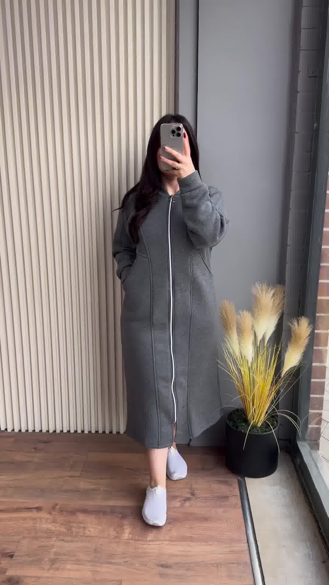 CH 480 Oversized Zipper Hoodie Coat