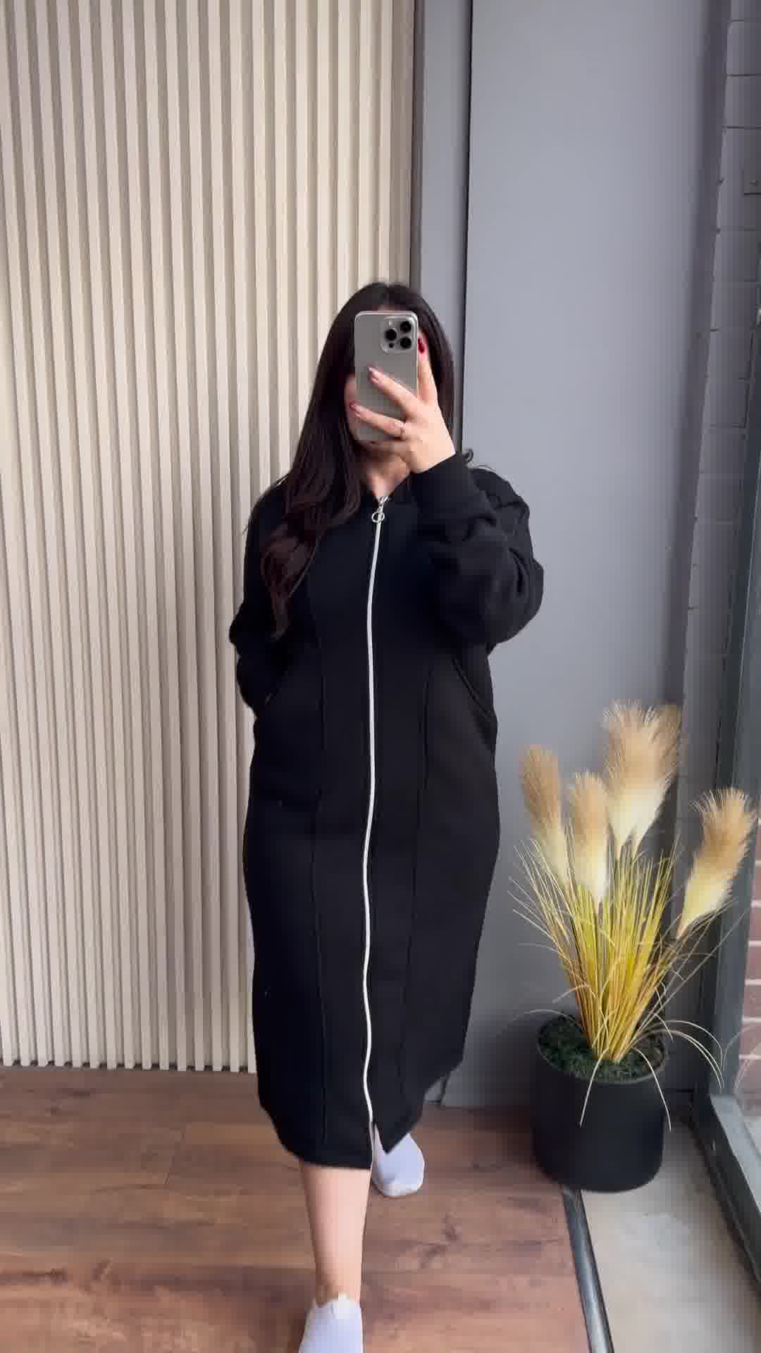 CH 480 Oversized Zipper Hoodie Coat