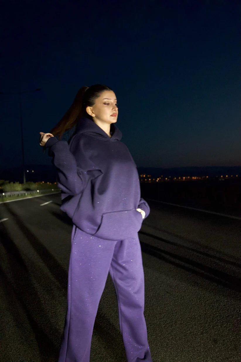 CH 609 Glitter Blend Fleece Tracksuit