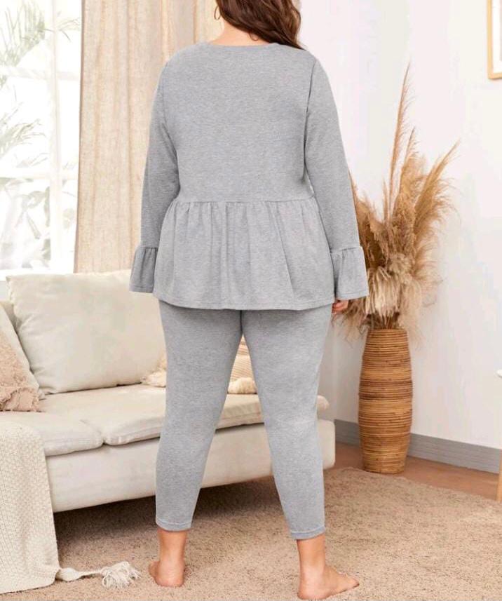 PLUS SIZE FRILL LOUNGE WEAR